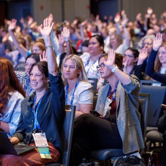 CSTE Applied Epidemiology Fellows during a Plenary Session at the 2023 CSTE Annual Conference.