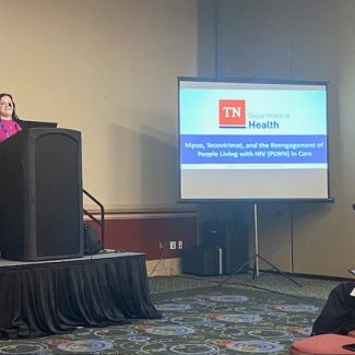 “Kaitlyn Ivey presenting her project “Mpox, Tecovirimat, and the Reengagement of People Living with HIV (PLWH) in Care" at the 2022 CSTE Annual Conference” Kaitlyn Ivey – CSTE AEF Class 20 Fellow at 2023 CSTE Annual Conference